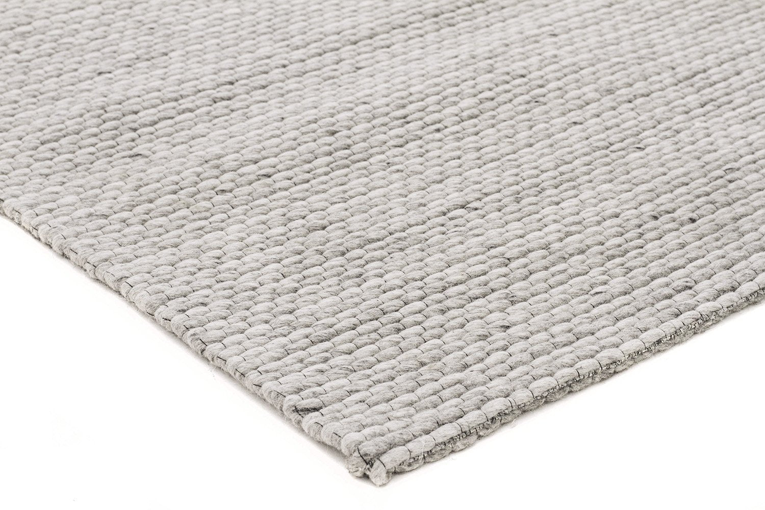 Oskar Felted Wool Striped Rug Grey - Fantastic Rugs