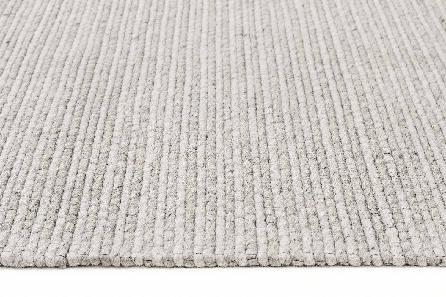 Oskar Felted Wool Striped Rug Grey - Fantastic Rugs