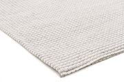 Oskar Felted Wool Striped Rug Grey White - Fantastic Rugs