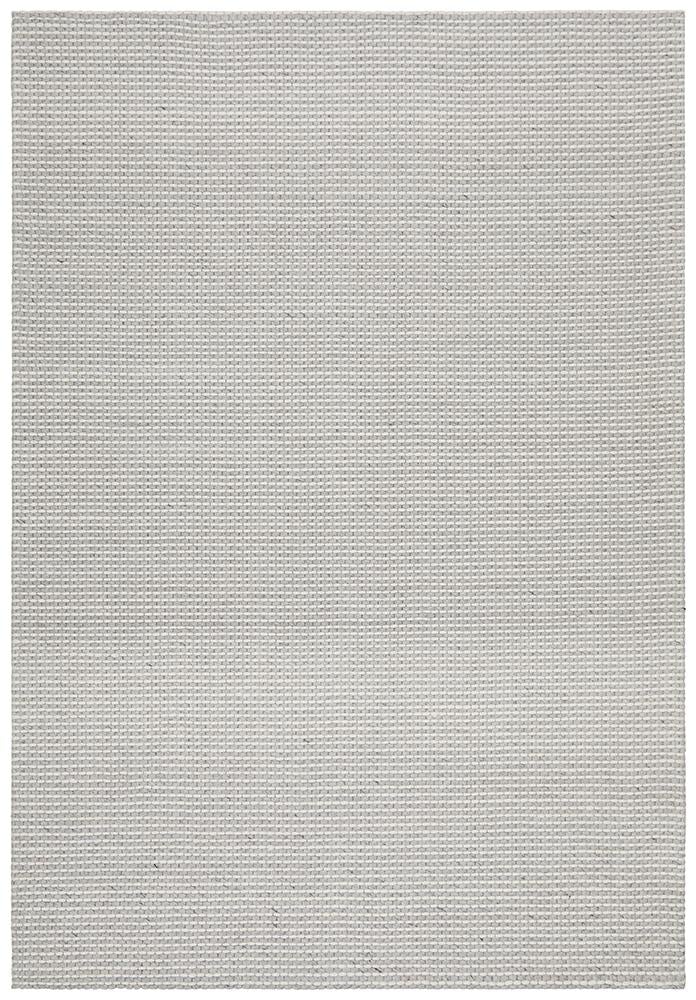 Studio Oskar Felted Wool Striped Rug Grey White