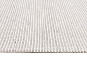 Oskar Felted Wool Striped Rug Grey White - Fantastic Rugs