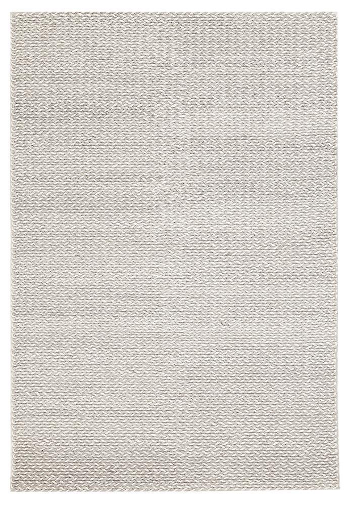 Helena Woven Wool Rug Grey White - Fantastic Rugs