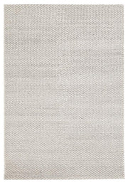 Helena Woven Wool Rug Grey White - Fantastic Rugs