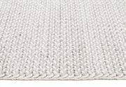 Helena Woven Wool Rug Grey White - Fantastic Rugs