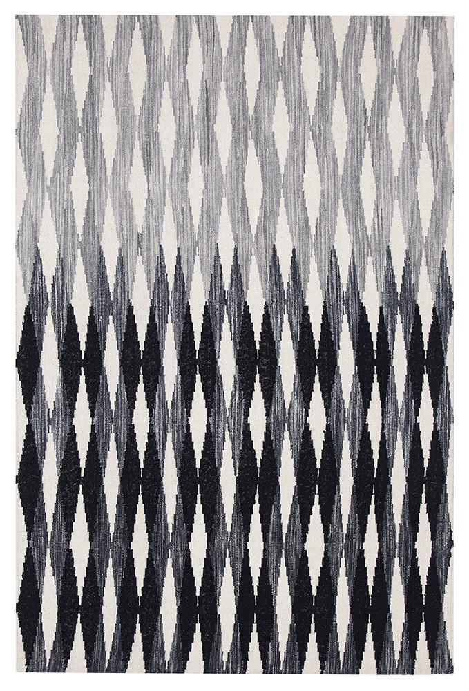 Frida Uber Gradient Rug Black Grey White - Fantastic Rugs