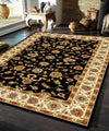 Classic Rug Black with Ivory Border - Fantastic Rugs