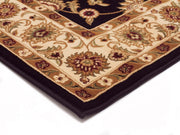 Sydney Classic Runner Black With Ivory Border Runner Rug