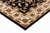 Classic Rug Black with Ivory Border - Fantastic Rugs