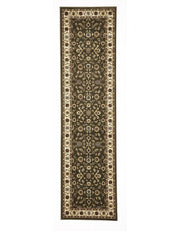 Sydney Collection Classic Rug Green With Ivory Border