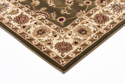 Classic Rug Green with Ivory Border - Fantastic Rugs