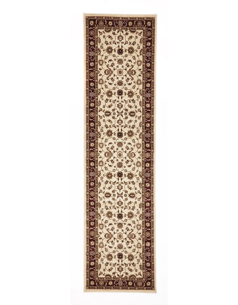 Classic Rug Ivory with Red Border - Fantastic Rugs