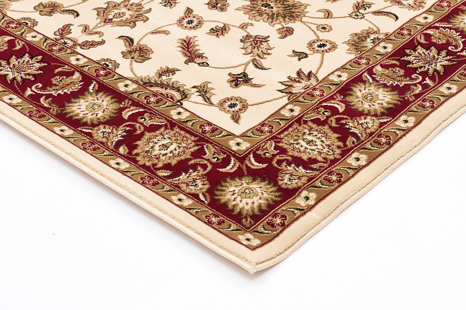 Classic Rug Ivory with Red Border - Fantastic Rugs