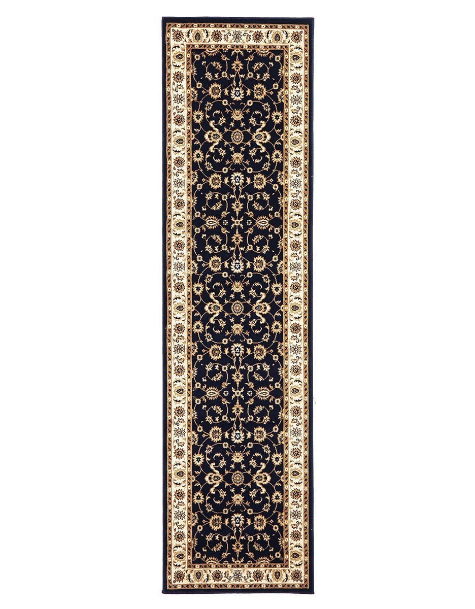 Sydney Classic Runner Blue With Ivory Border Runner Rug