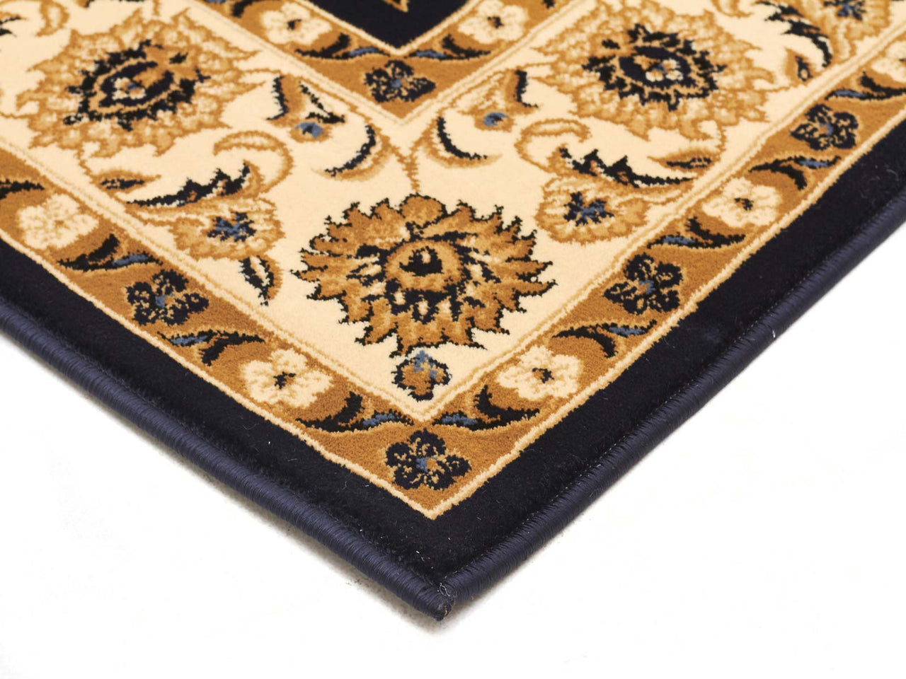 Classic Rug Navy with Ivory Border - Fantastic Rugs