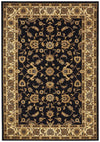 Sydney Collection Classic Rug Blue With Ivory Border
