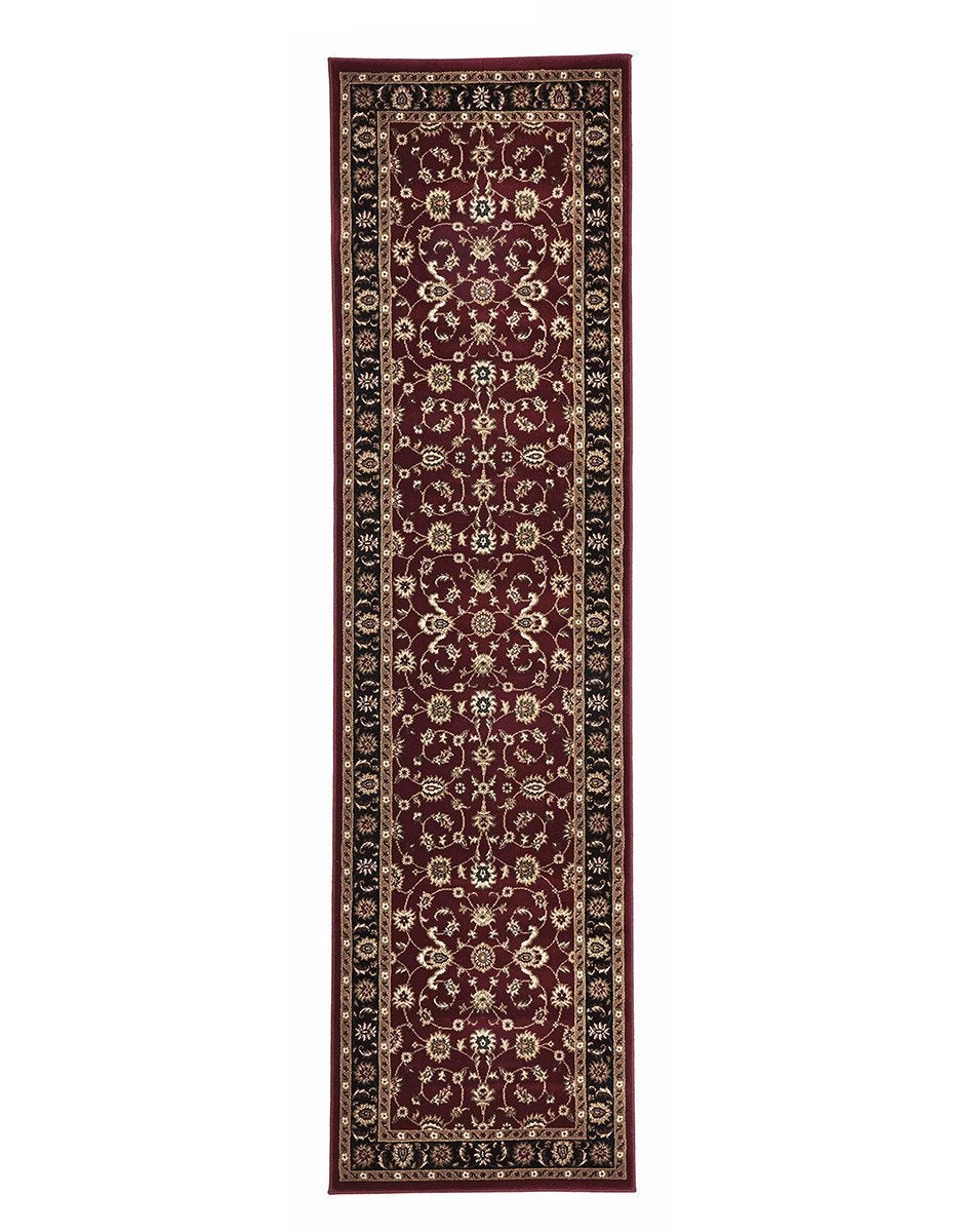 Sydney Classic Runner Red With Black Border Runner Rug