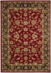 Sydney Collection Classic Rug Red With Black Border