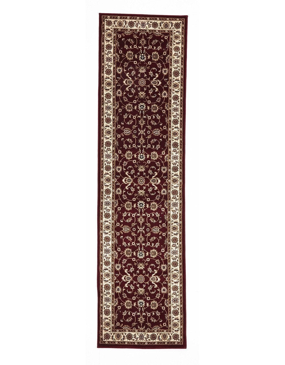 Sydney Classic Runner Red With Ivory Border Runner Rug