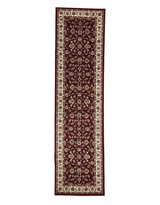 Sydney Collection Classic Rug Red With Ivory Border