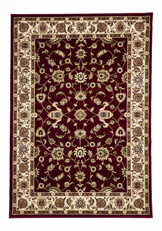 Classic Rug Red with Ivory Border - Fantastic Rugs