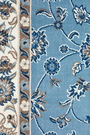 Sydney Collection Classic Rug Sky Blue Border