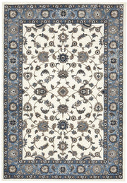 Sydney Collection Classic Rug White With Blue Border