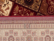 Traditional Panel Design Burgundy with Ivory - Fantastic Rugs