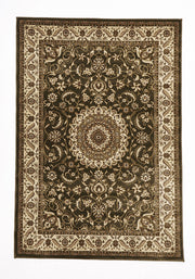 Medallion Rug Green with Ivory Border - Fantastic Rugs