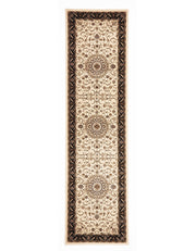 Medallion Rug Ivory with Black Border - Fantastic Rugs