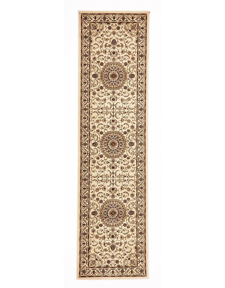 Medallion Rug Ivory with Ivory Border - Fantastic Rugs