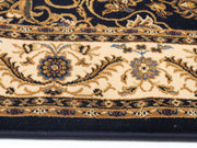 Medallion Rug Navy with Ivory Border - Fantastic Rugs