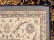 Medallion Rug Navy with Ivory Border - Fantastic Rugs