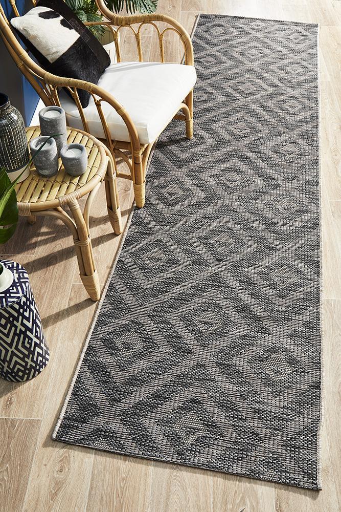 Rug Culture Terrace 5504 Black Runner Rug