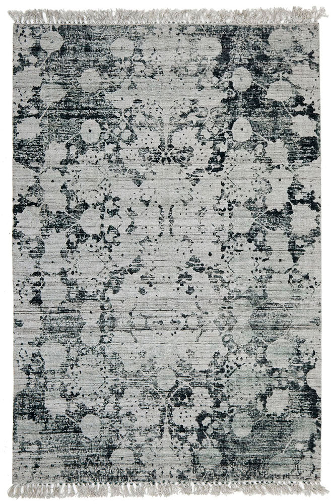 Stanton Viscose Flaweave Rug Silver Green - Fantastic Rugs